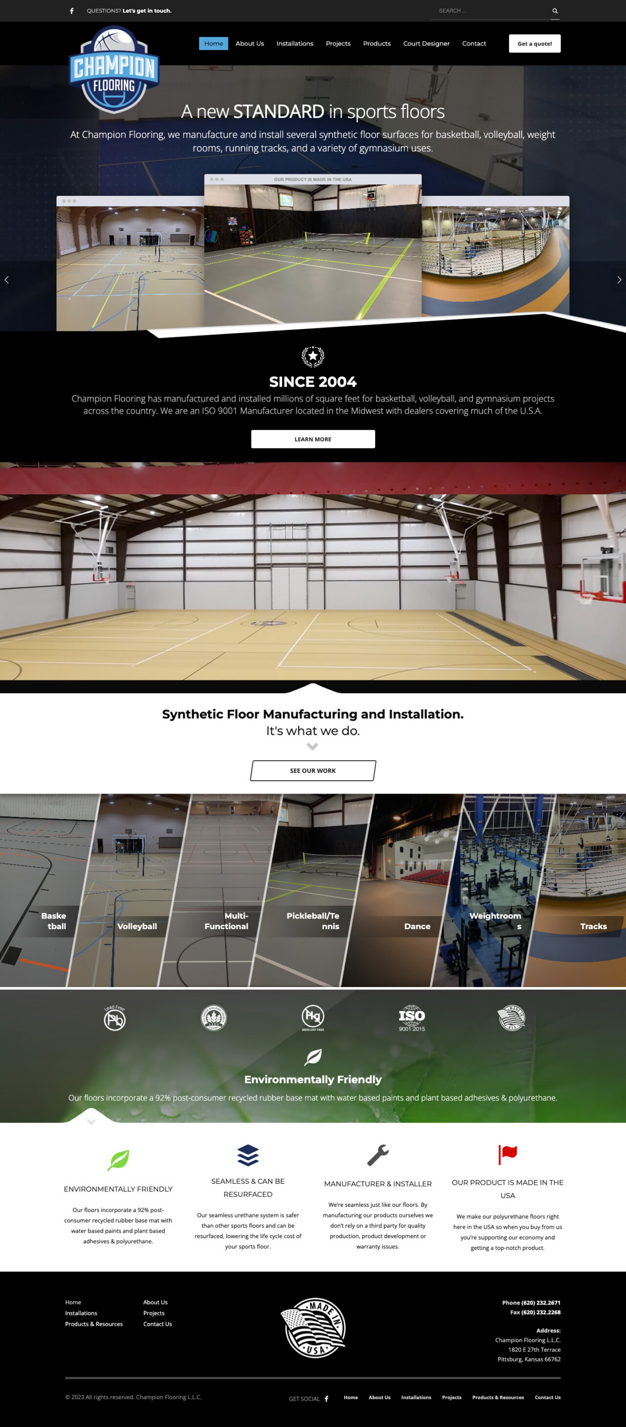 Champion Flooring website