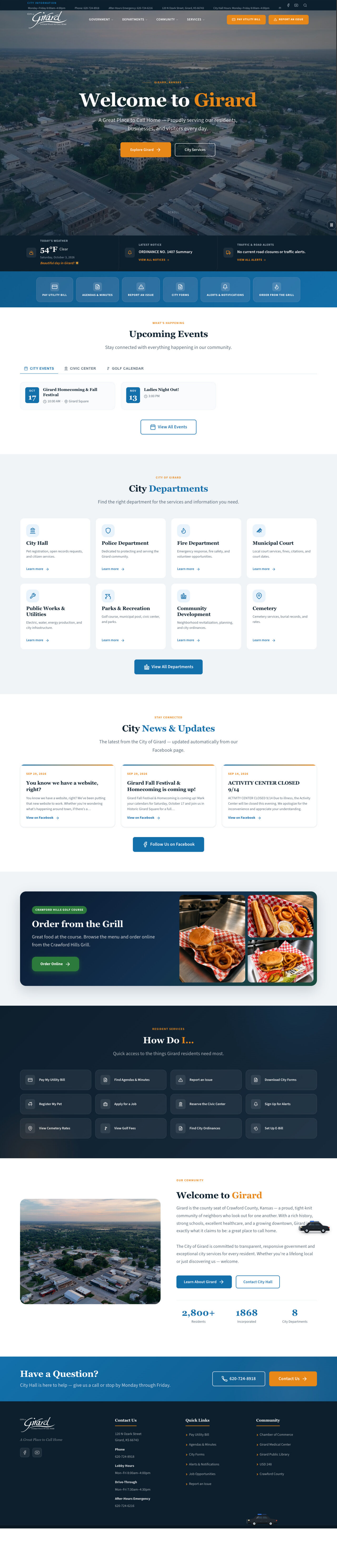 City of Girard, Kansas website